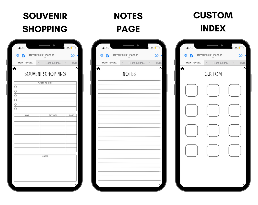 Digital Travel Phone Planner Neutral