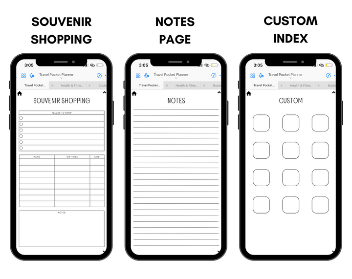 Digital Travel Phone Planner Neutral