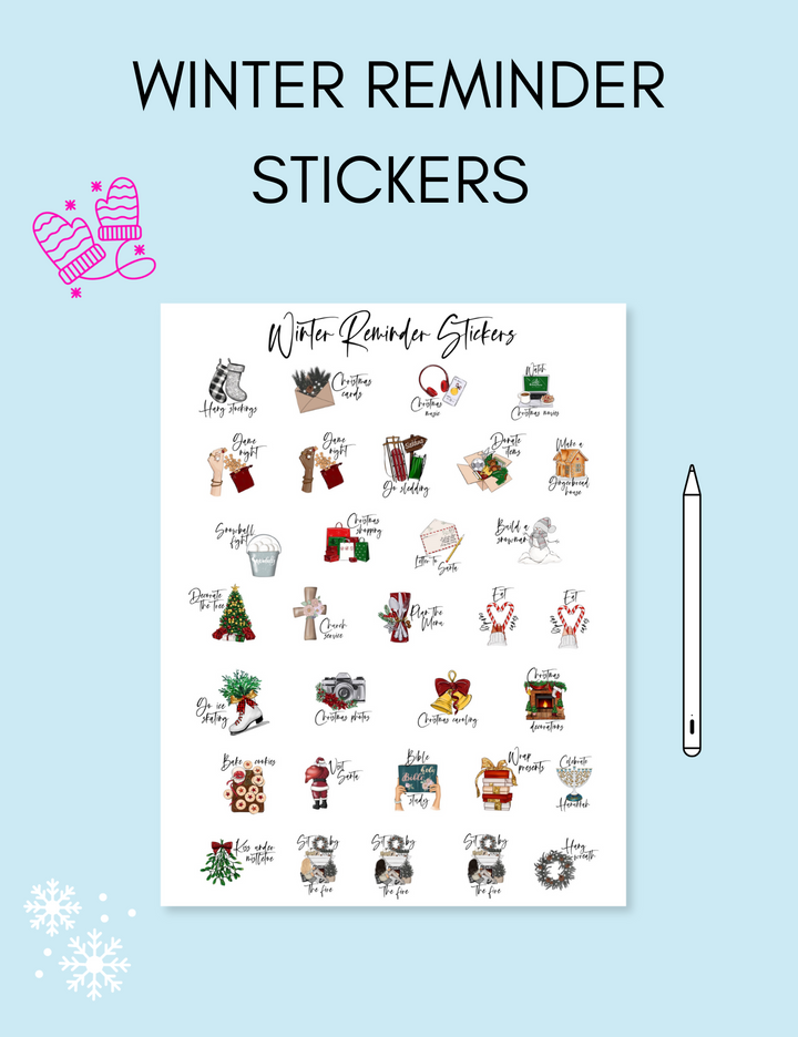 Digital Winter Reminder Stickers