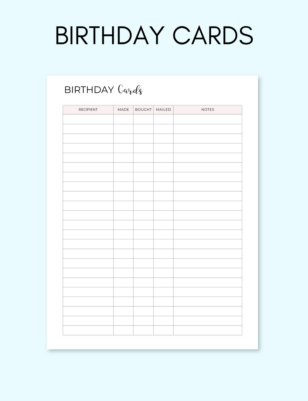 Birthday Tracker