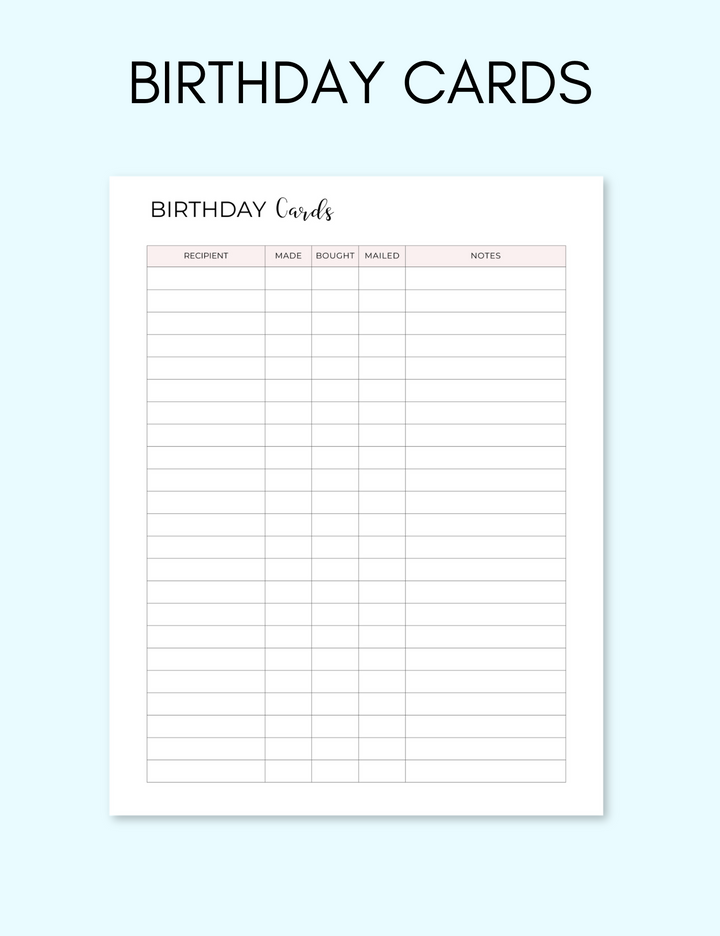 Birthday Tracker