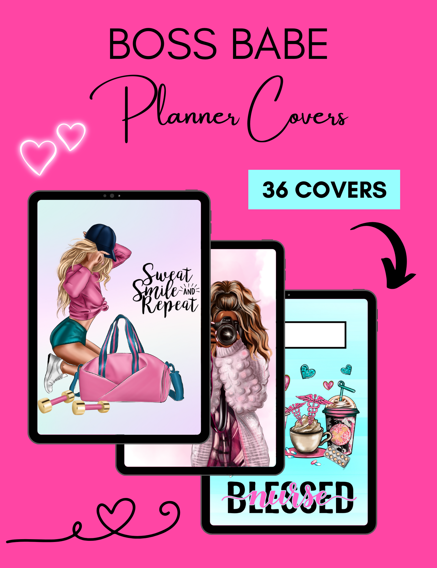 Boss Babe Planner Covers Jessica Autumn