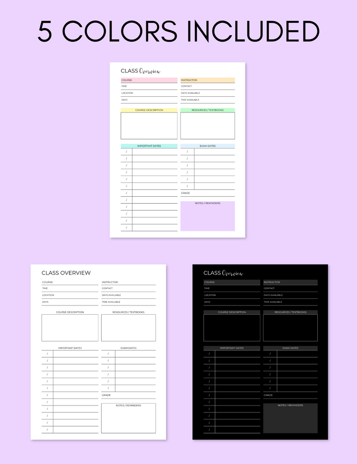 Class Overview