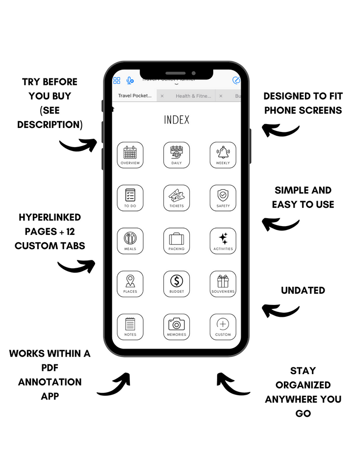 Digital Travel Phone Planner Neutral