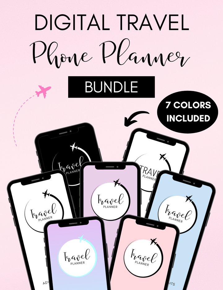 Digital Travel Phone Planner Bundle