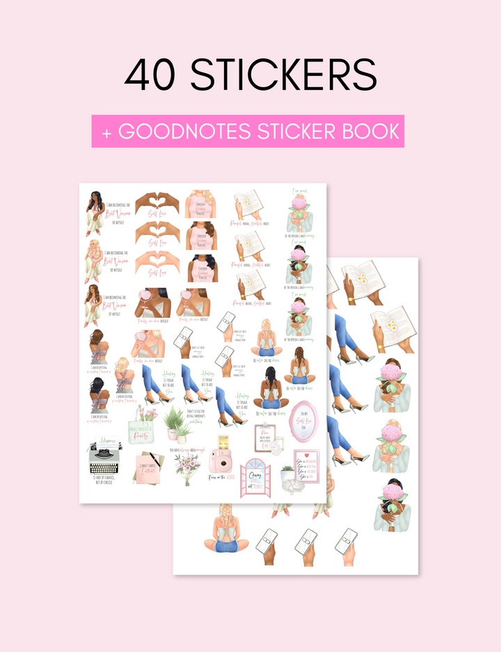 Self Love Quote Sticker Pack