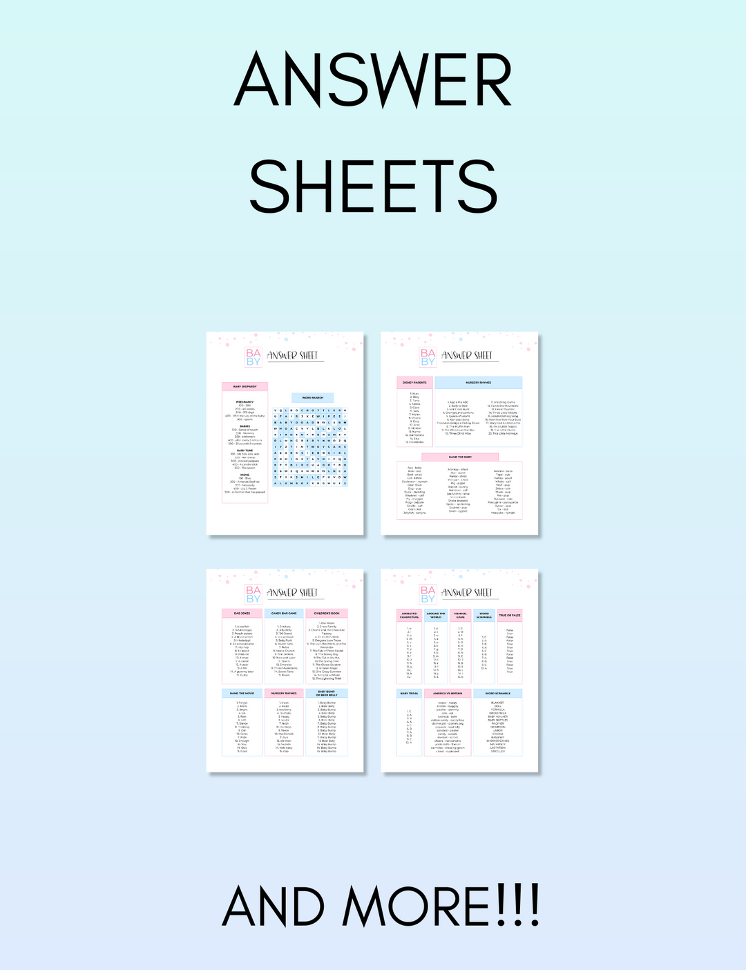 Baby Shower Games