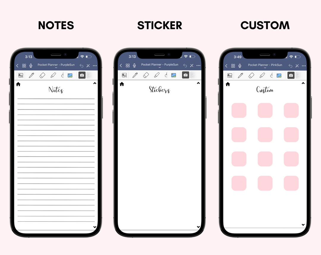 Digital Phone Planner Bundle