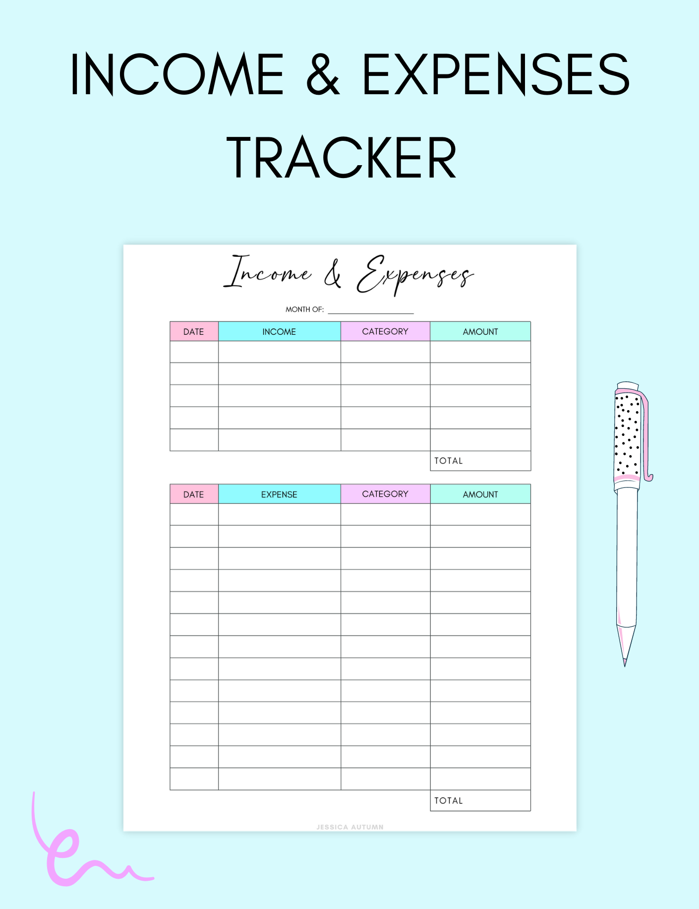 Income & Expenses Tracker – Jessica Autumn income-expenses-tracker-jessica-autumn