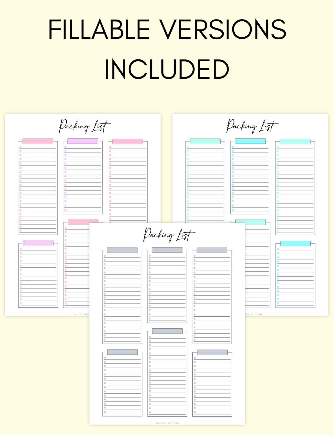 Packing List