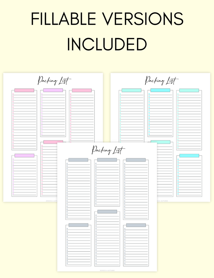 Packing List