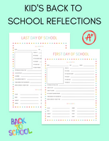 Kid's Back To School Reflection