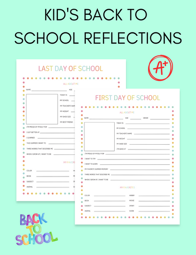 Kid's Back To School Reflection
