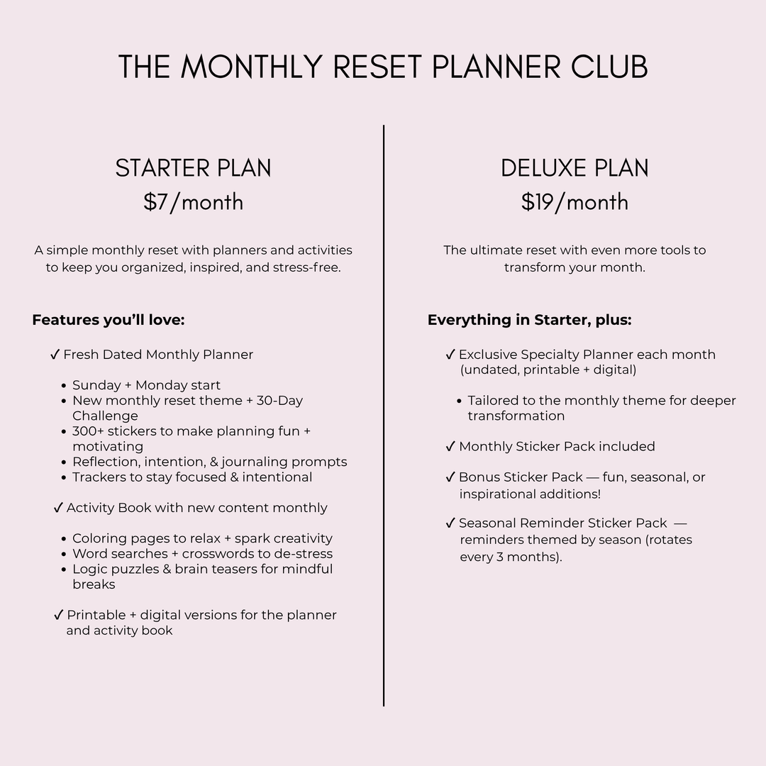 The Monthly Planner Club