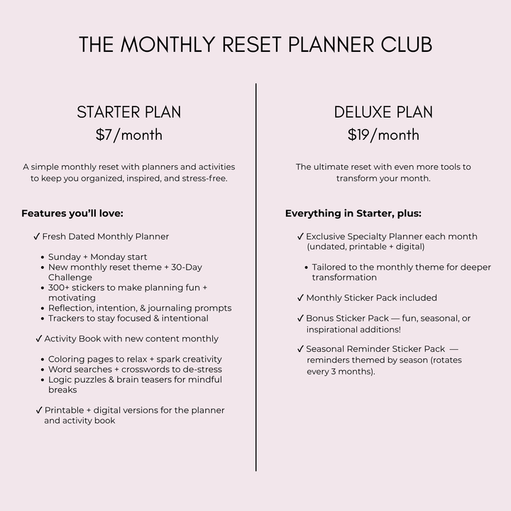 The Monthly Planner Club