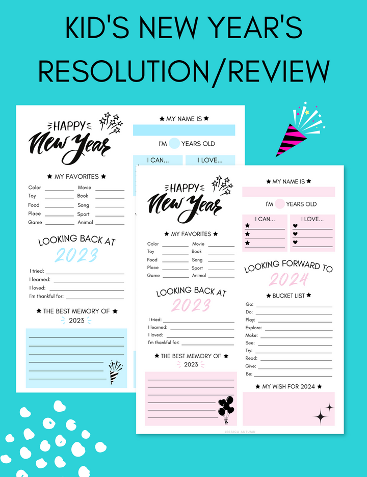 Kid's New Year's Resolution and Review