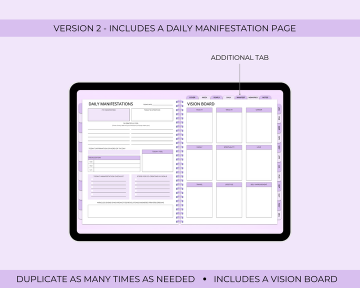 2025 Simply Elegant Digital Planner in Purple