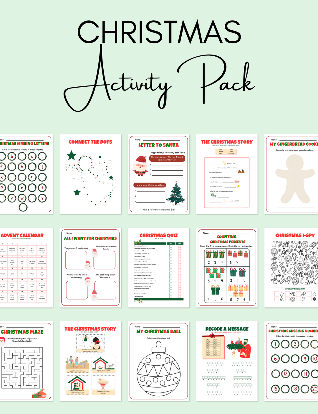 Kid's Christmas Activity Pack