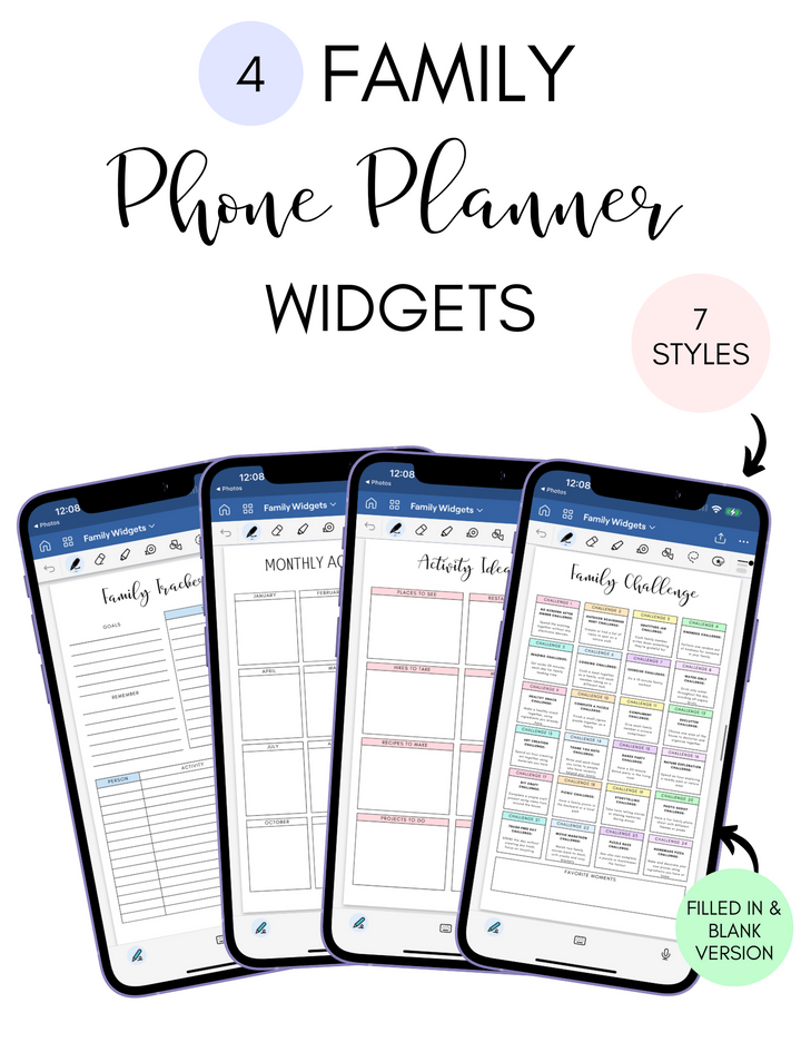 10 Phone Planner Widget Packs