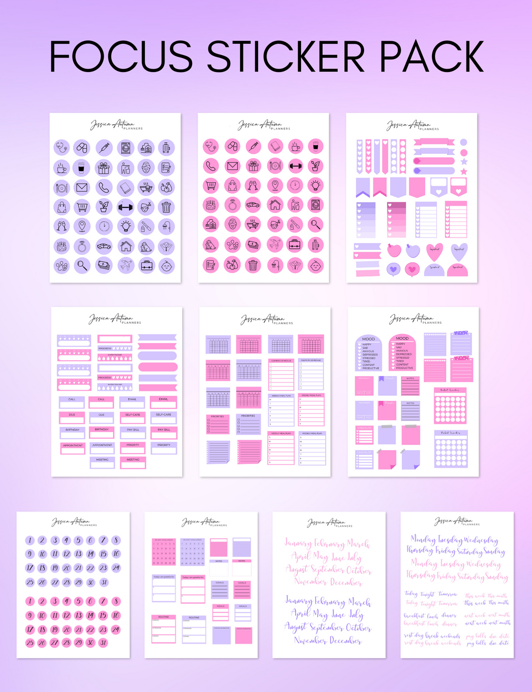 Focus Planner Bundle: August Reset