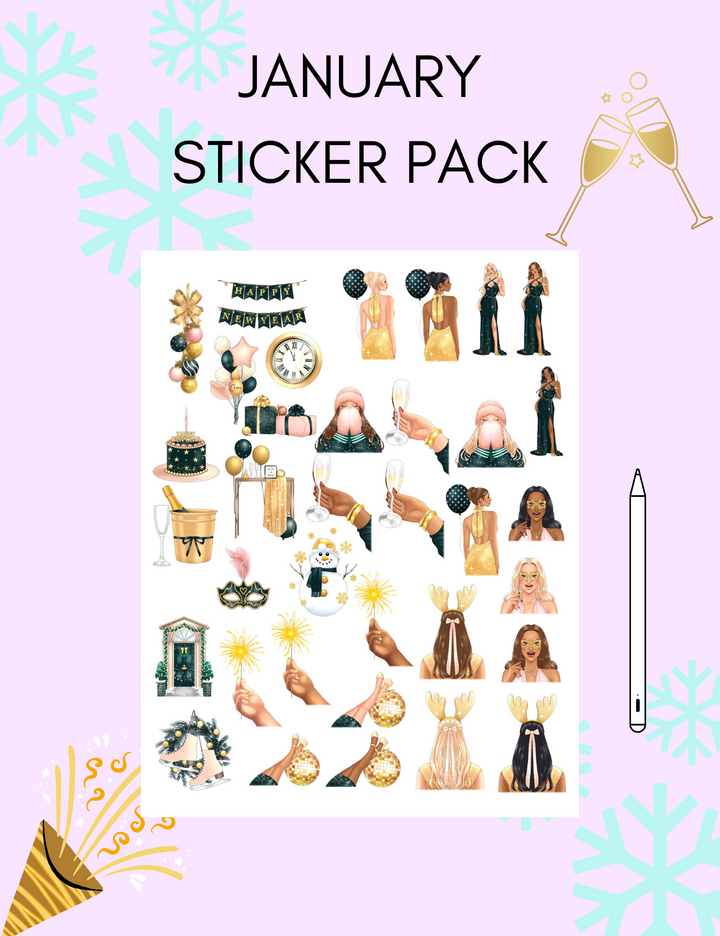 January Sticker Pack