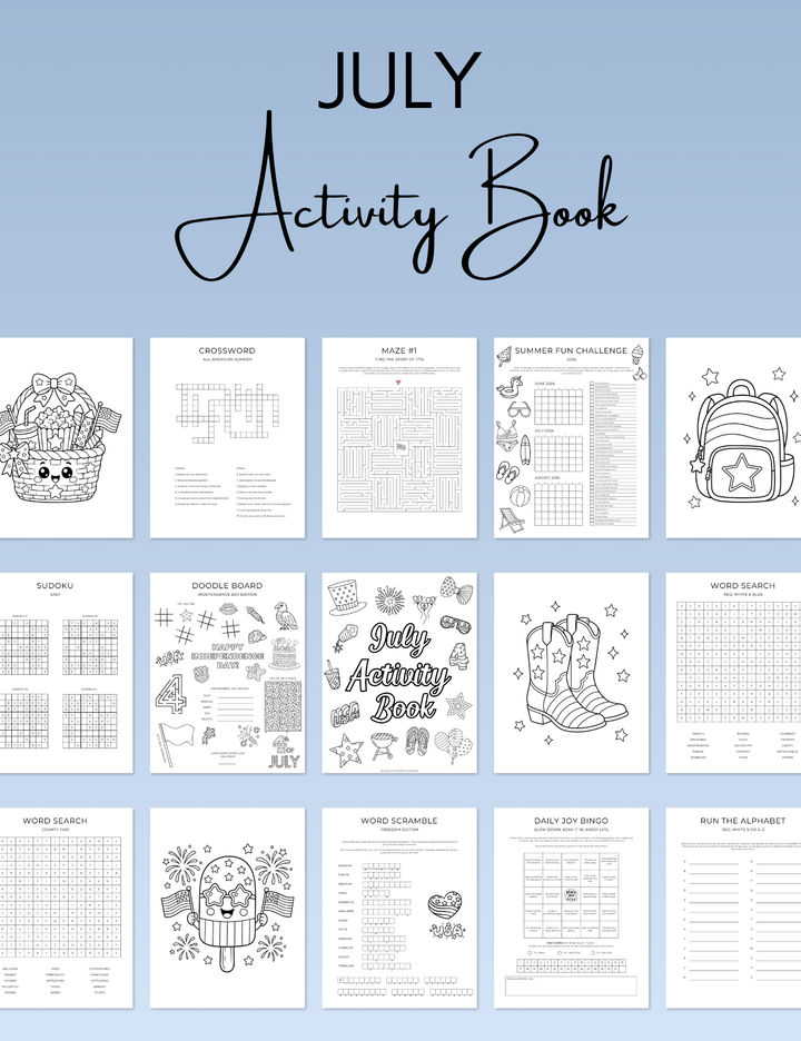 July Activity Book Bundle (Digital + Printable)