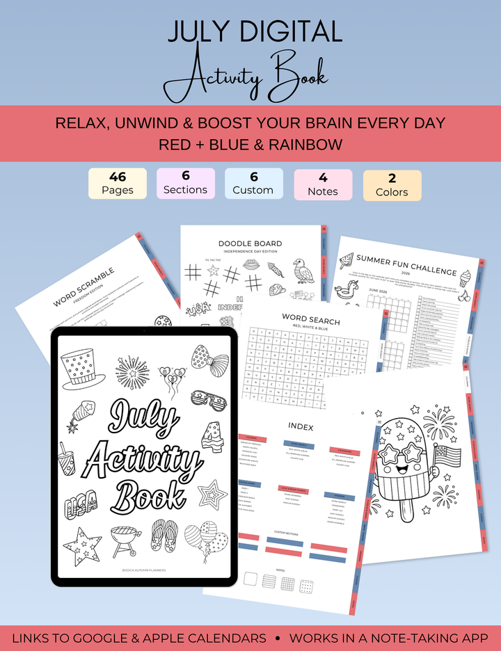 July Activity Book Bundle (Digital + Printable)
