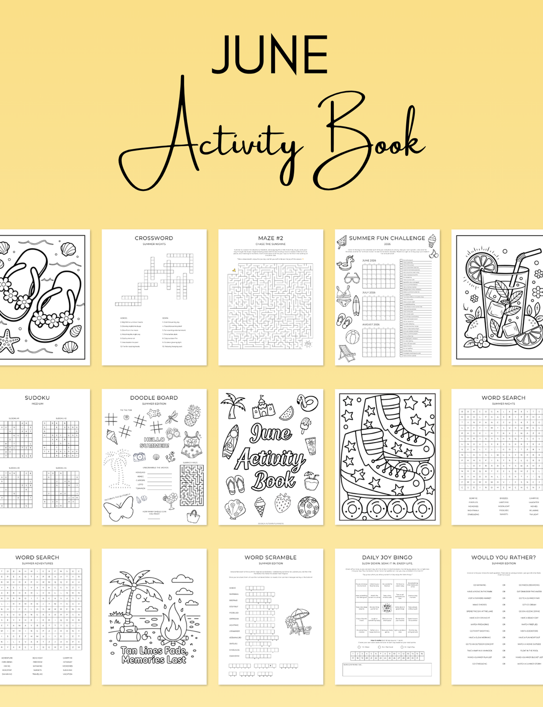 June Activity Book Bundle (Digital + Printable)