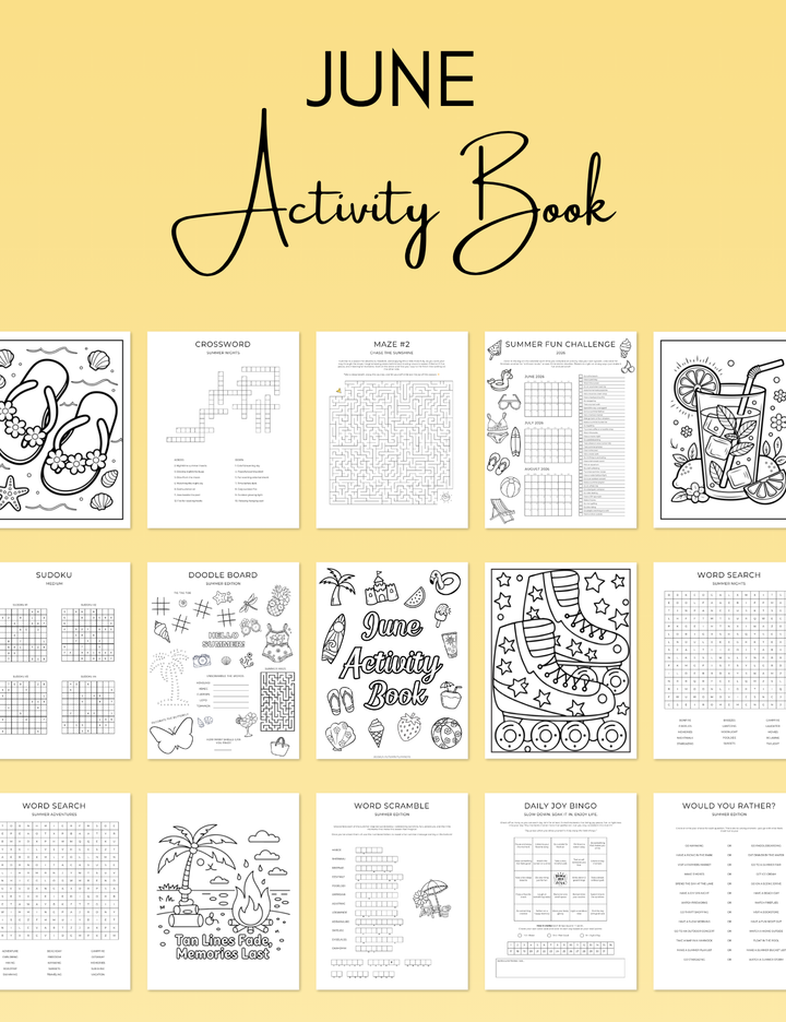 June Activity Book Bundle (Digital + Printable)