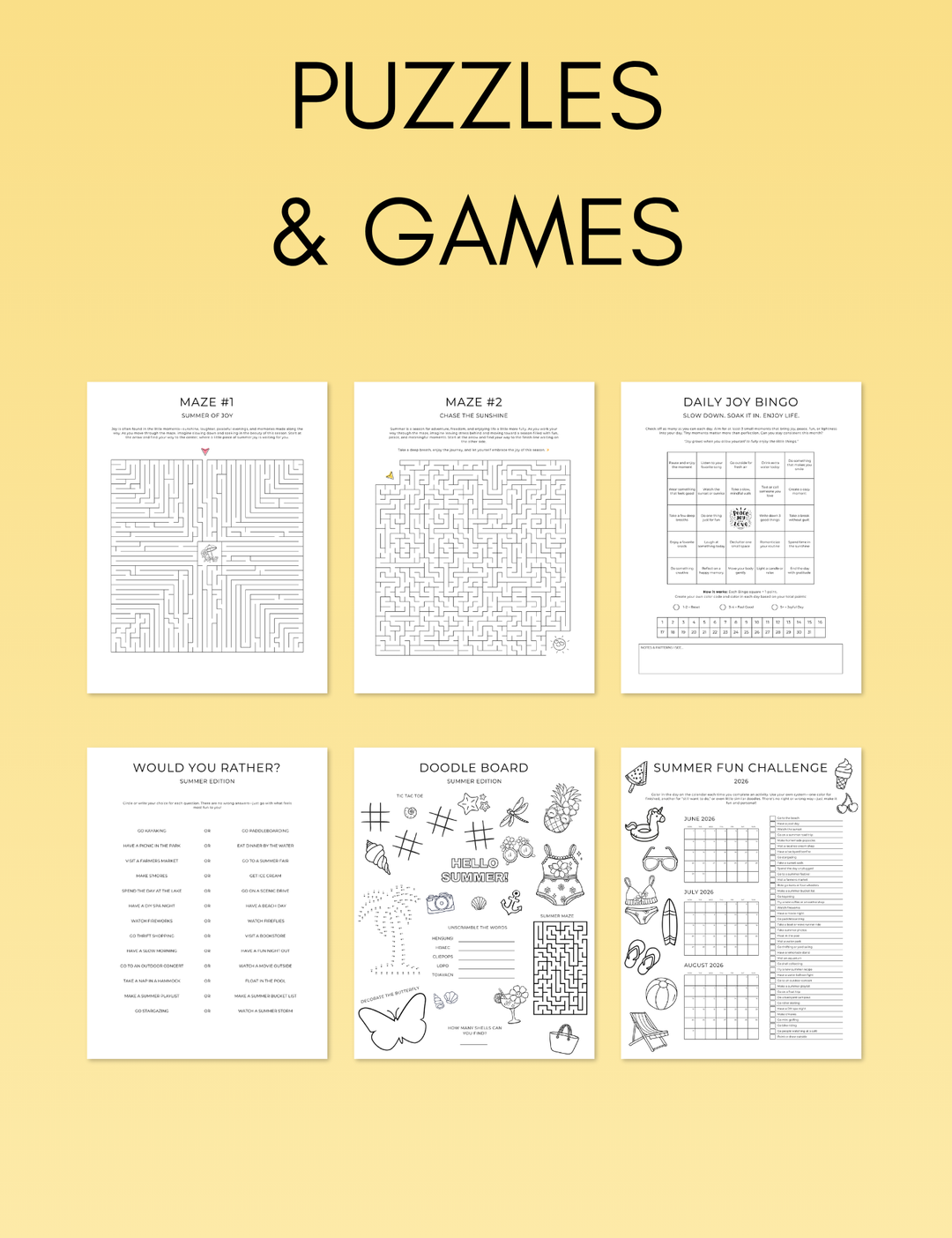 June Activity Book Bundle (Digital + Printable)