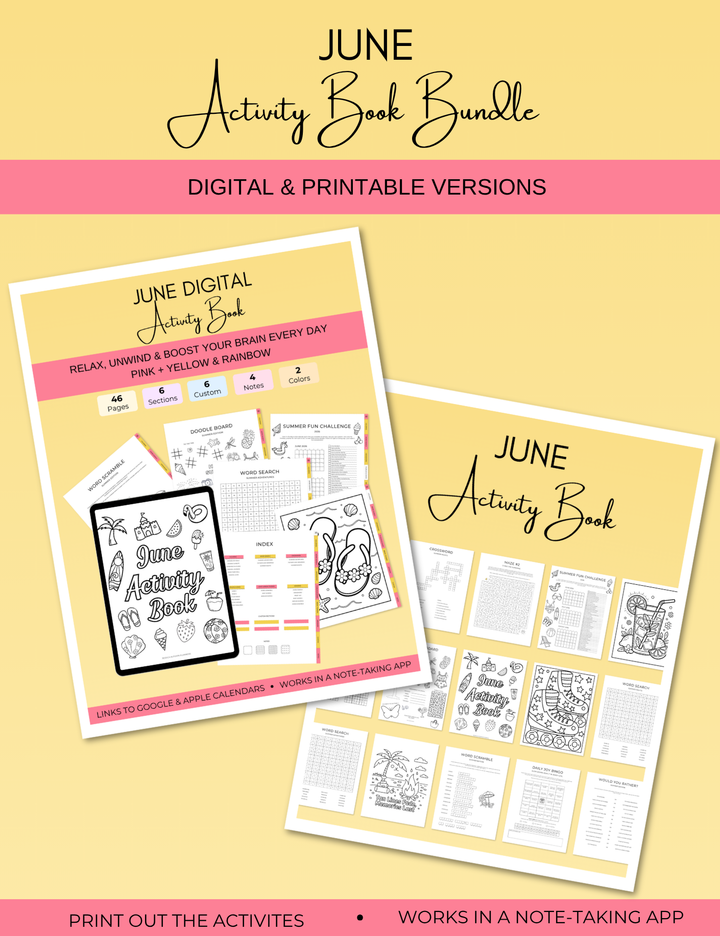 June Activity Book Bundle (Digital + Printable)