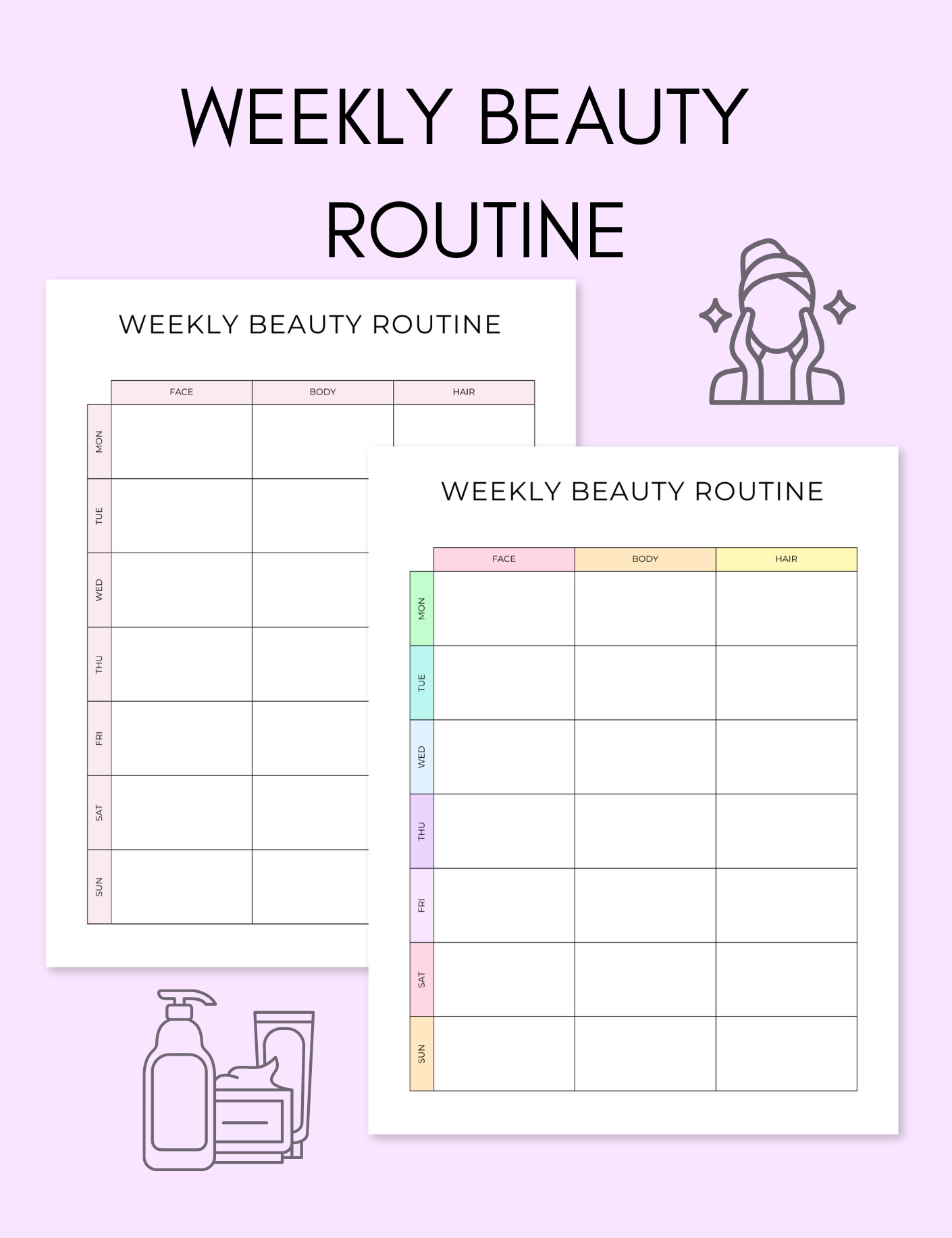 Weekly Beauty Routine – Jessica Autumn Planners