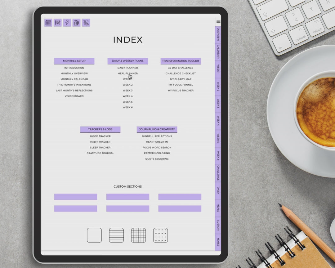 Focus Digital Planner: August Reset