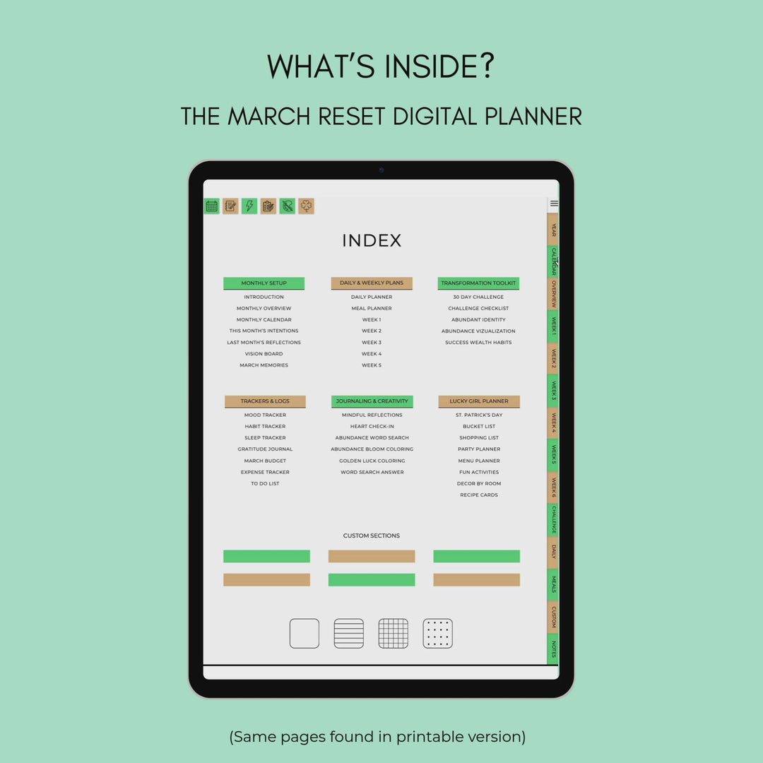 The Monthly Reset Planner Club