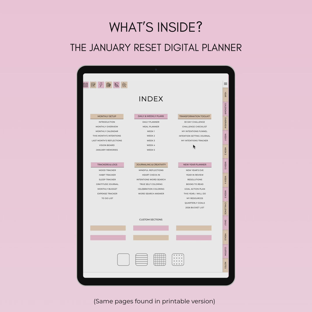 The Monthly Reset Planner Club