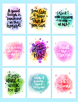 15 Inspirational Quote Watercolor Wall Art