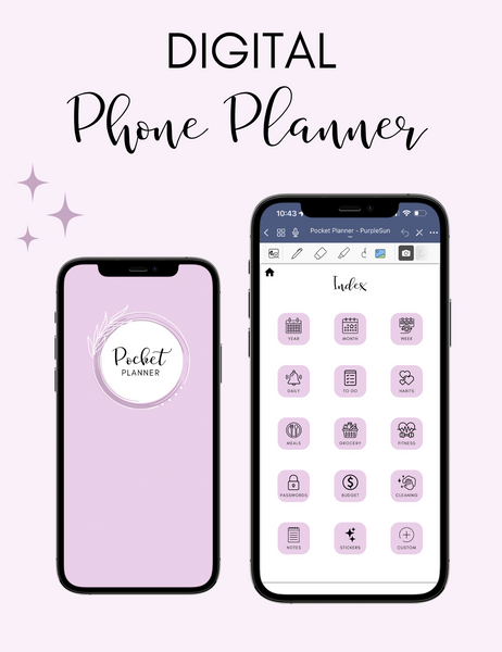 Digital Phone Planner Purple