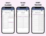 Digital Phone Planner Purple