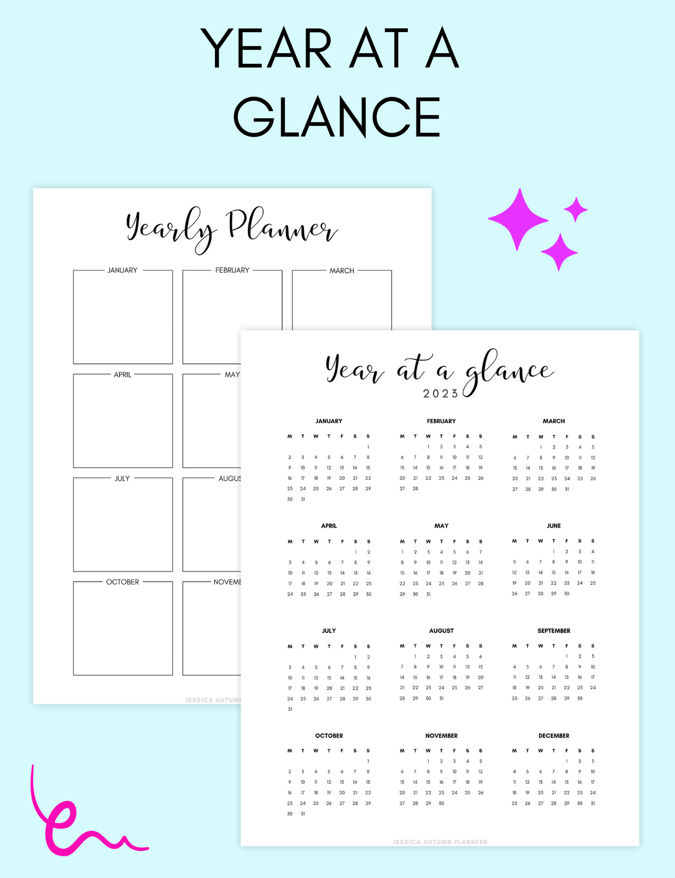 year-at-a-glance-jessica-autumn for Free Printable Year At A Glance Year At A Glance – Jessica Autumn for Free Printable Year At A Glance