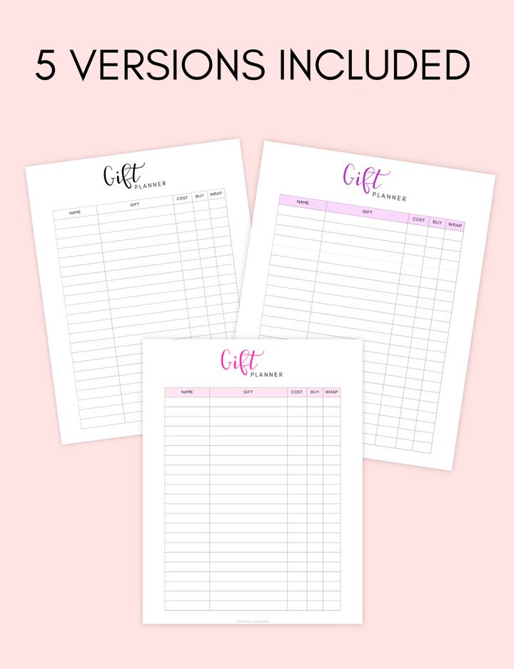 Holiday Gift Planner
