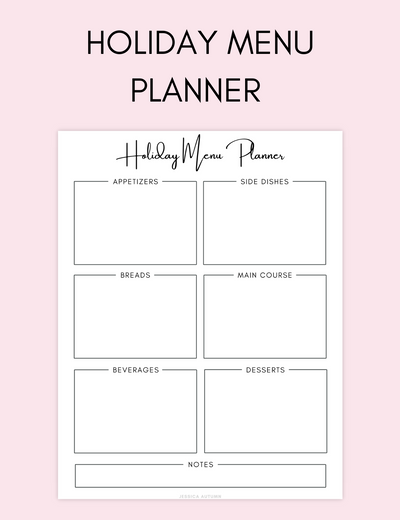 Holiday Menu Planner