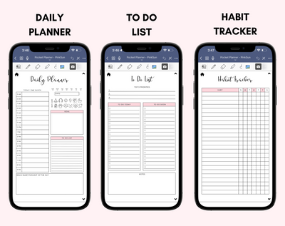 Digital Phone Planner Pink