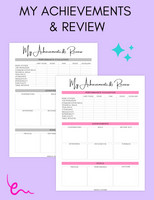 Achievements and Review Worksheet